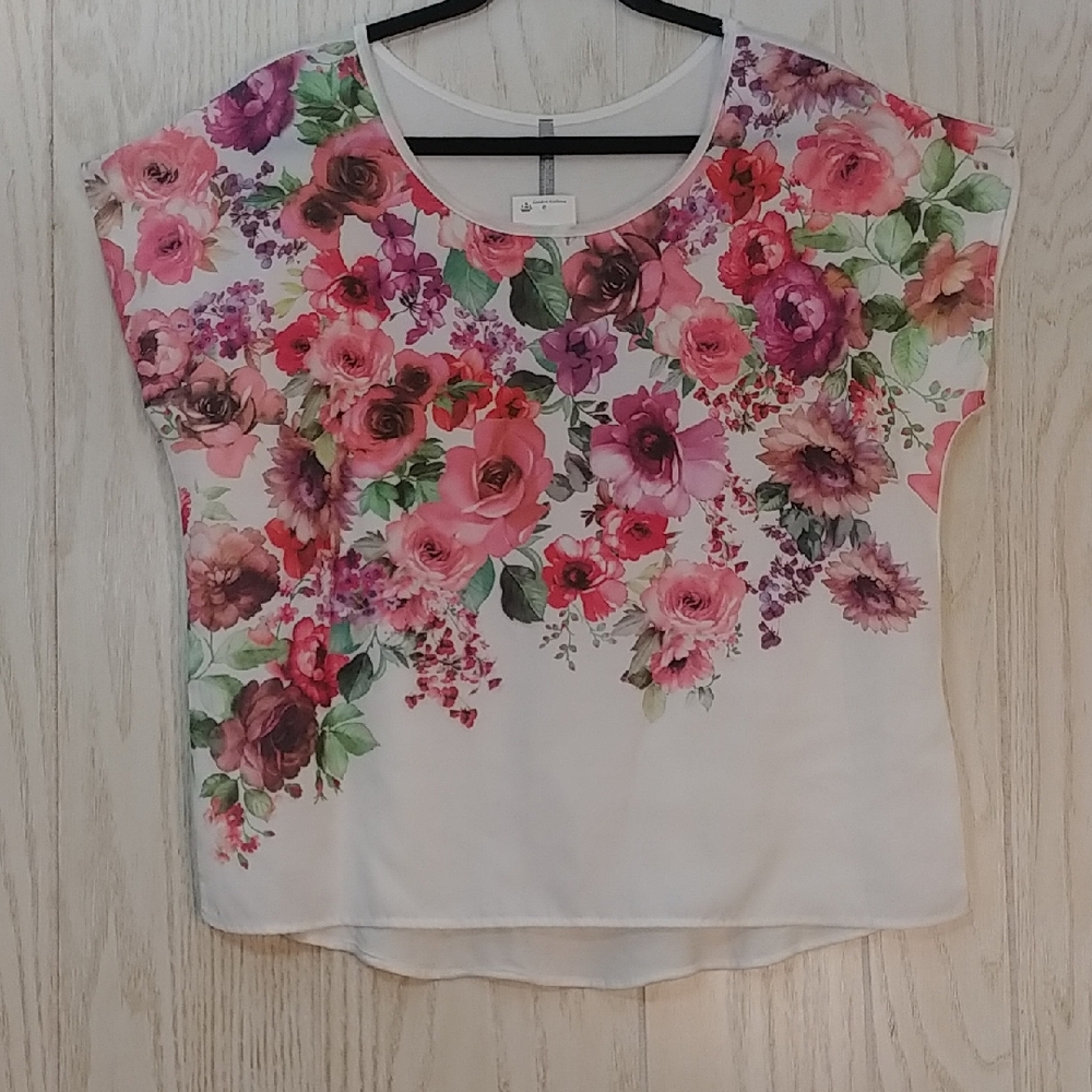 Floral Red Lolly Blouse Top